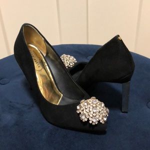 Ted Baker London Jeweled Suede Pumps